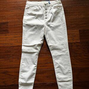 eunina - Kendall Ultra High Rise Skinny Crop White Jeans (NWT)